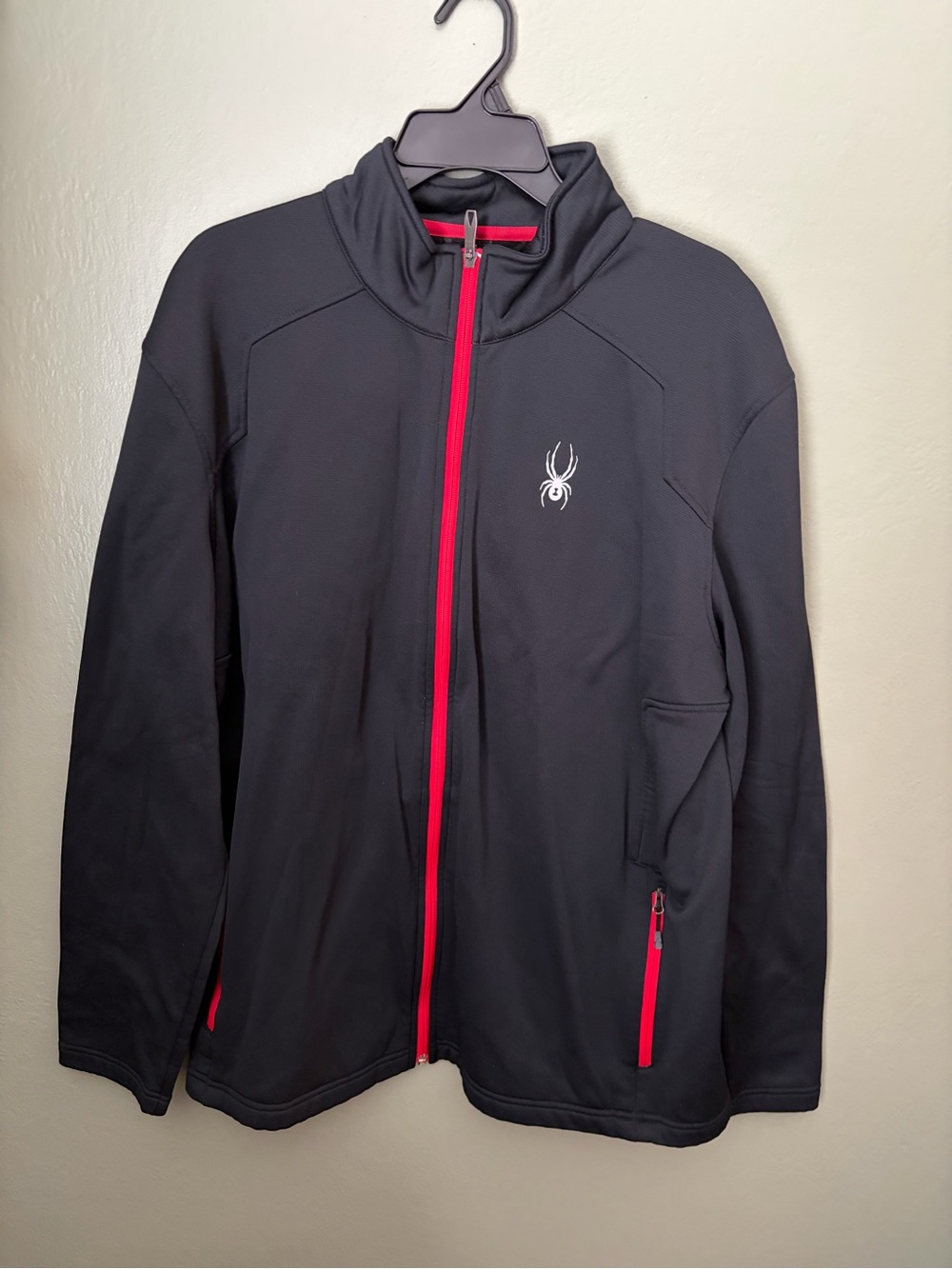 Spyder Foremost Stryke Fleece Jacket Men's XXL Black Red Full Zip Core